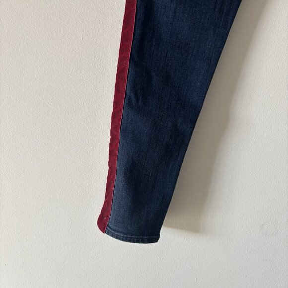 LOFT Made & Loved Skinny Jeans Red Velvet Women Sz 24/00 Office Holiday Preppy - Picture 12 of 16